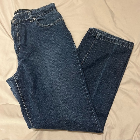 Tommy Hilfiger Y2K Straight Jeans Women’s 12 L/33 Dark Blue 100% Cotton - Picture 4 of 14